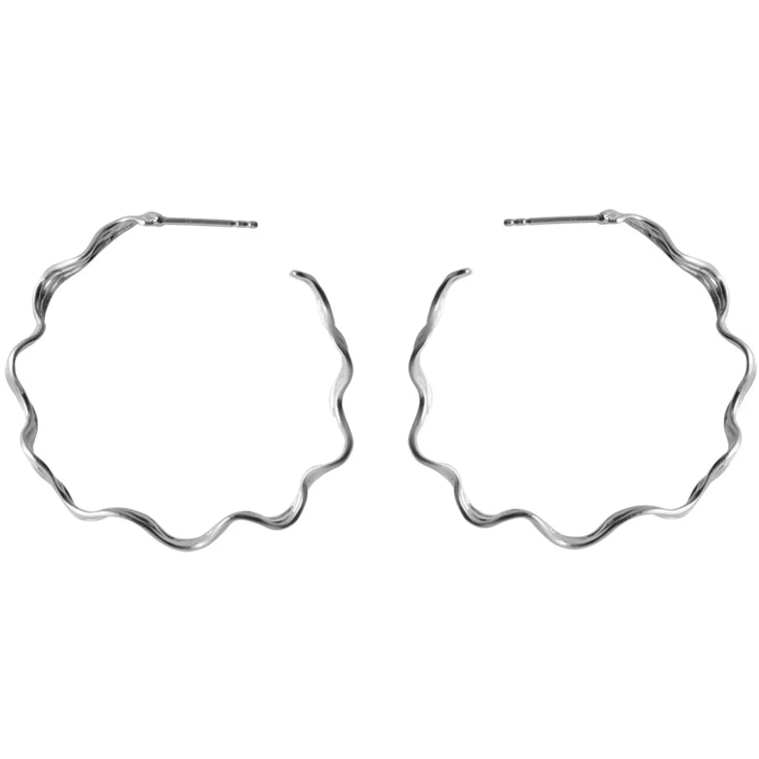Pernille Corydon - Large Hellir Hoops in silber