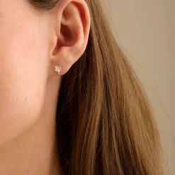 Pernille Corydon - Mini Clover Ohrstecker aus silber