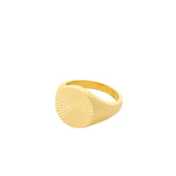 Pernille Corydon - Ocean Star Signet vergoldeter ring  silber