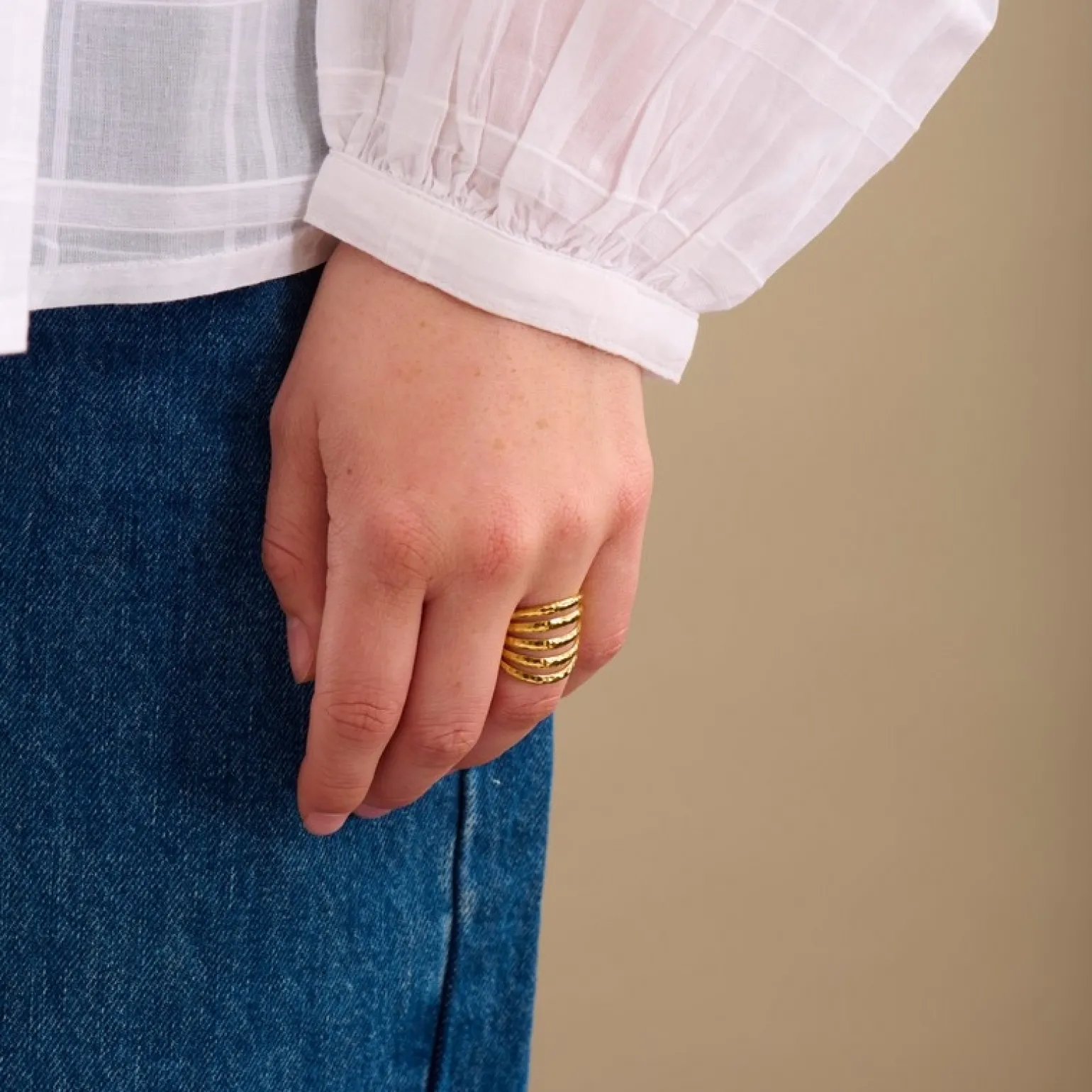 Pernille Corydon - Poetry ring aus vergoldetem silber