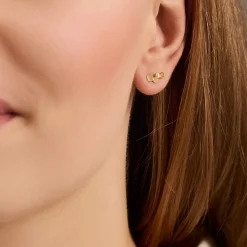 Pernille Corydon - Sheen-Ohrringe Vergoldetes Silber