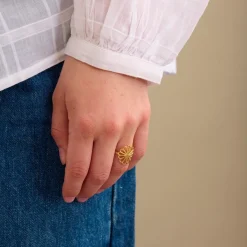 Pernille Corydon - Small Bellis ring aus vergoldetem silber