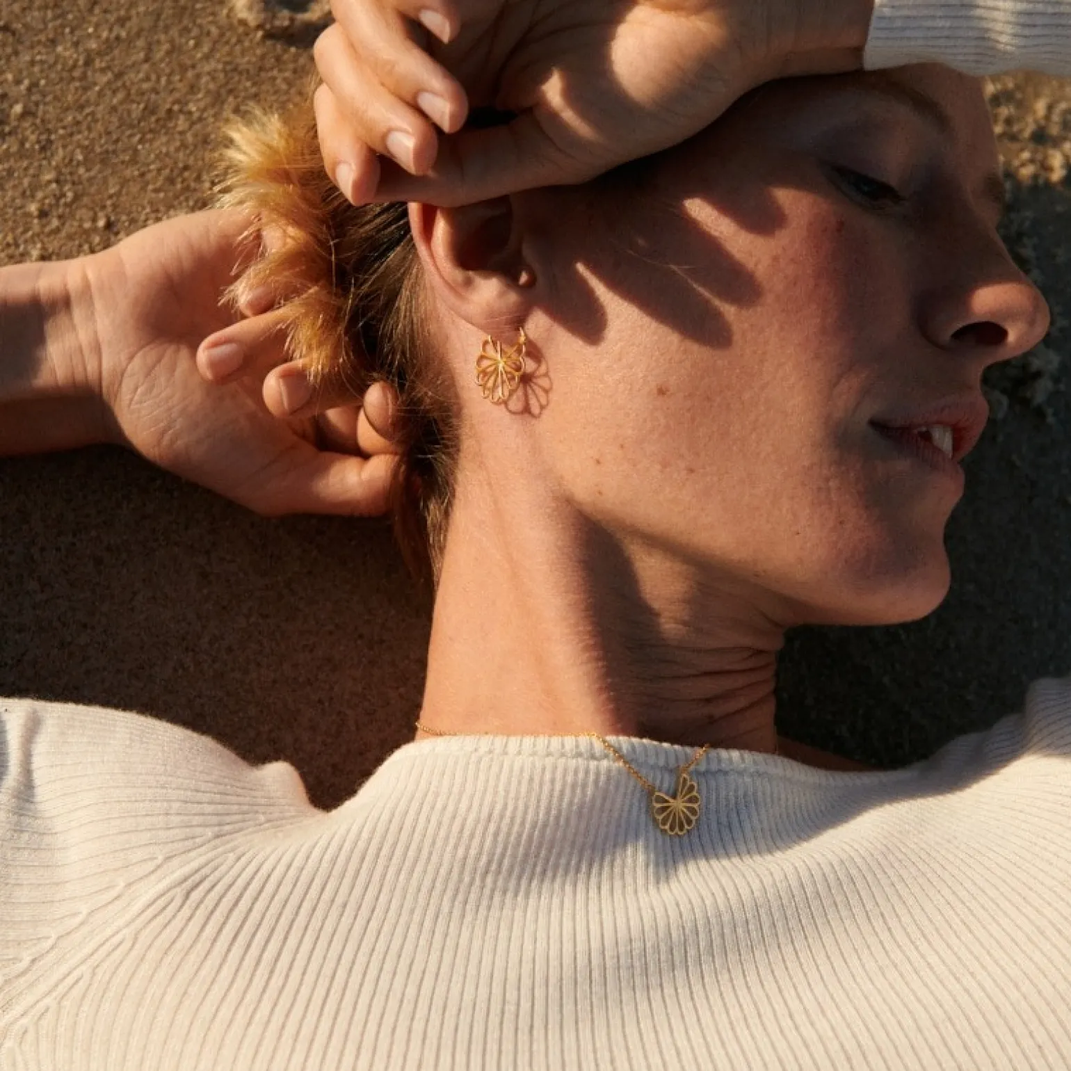 Pernille Corydon - Small Bellis Halskette in vergoldete silber