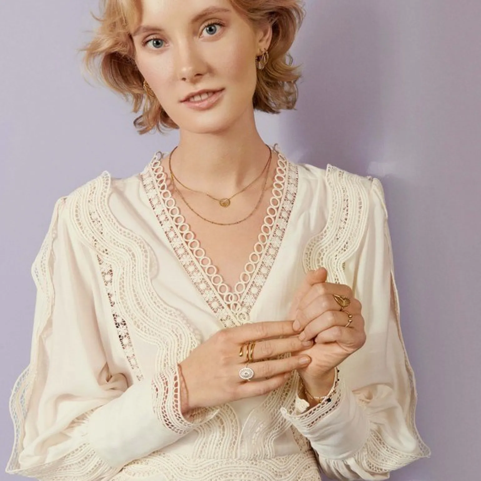 Pernille Corydon - Small Daylight-Ohrringe aus vergoldetem Silber