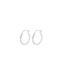 Pernille Corydon - Small Ice Creoler i silber