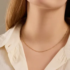 Pernille Corydon - Solar-Halskette aus vergoldetem Silber