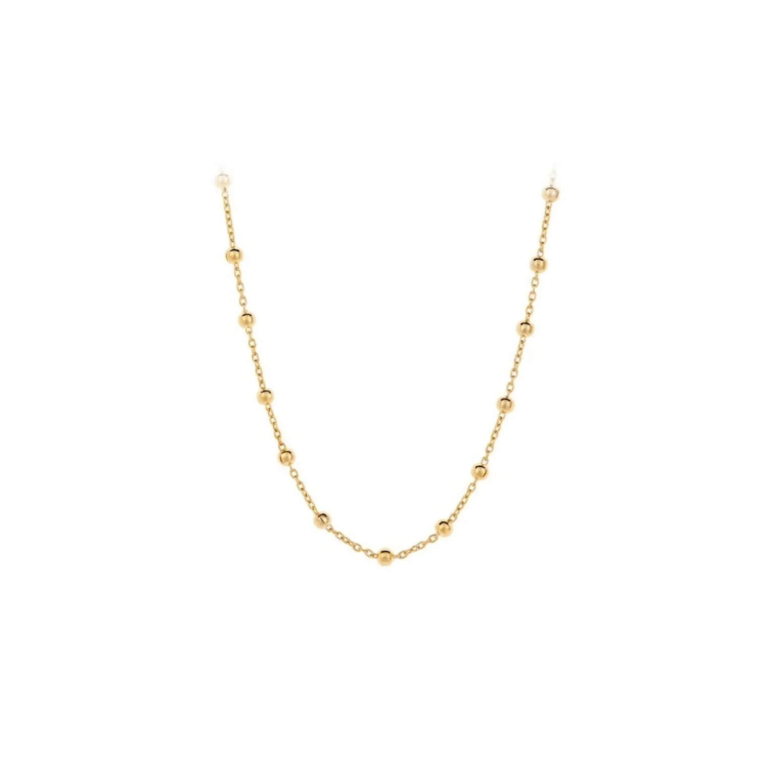 Pernille Corydon - Vega-Kugel-Halskette in vergoldetem Silber