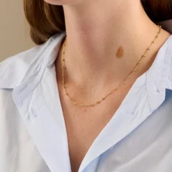 Pernille Corydon - Vega-Kugel-Halskette in vergoldetem Silber