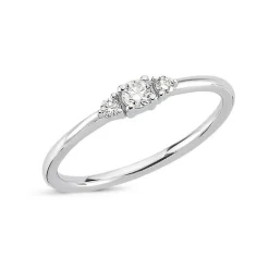 Petit - Diamantring aus 14-karätigem Weißgold mit insgesamt 0,15 Karat Diamanten