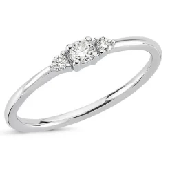 Petit - Diamantring aus 14-karätigem Weißgold mit insgesamt 0,15 Karat Diamanten