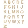 Pico - Alphabetische Ohrstecker aus vergoldete silber mit Kristallen