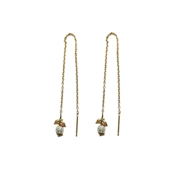 Pico - Tulip Chain Ohrringe in vergoldete silber