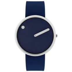 Picto - Blaues Zifferblatt mit mitternachtsblauem Silikonarmband