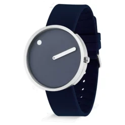 Picto - Blaues Zifferblatt mit mitternachtsblauem Silikonarmband