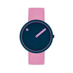 Picto - Deep Blue Zifferblatt mit Pink Reef Armband - 40 mm