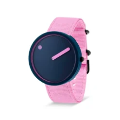 Picto - Deep Blue Zifferblatt mit Pink Reef Armband - 40 mm