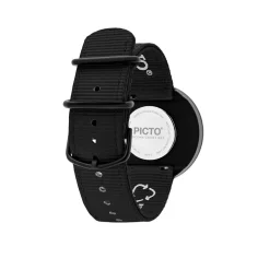 Picto - Manta Ray Schwarzes Zifferblatt und Armband - 40 mm