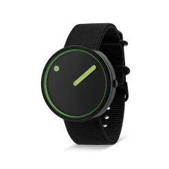 Picto - Manta Ray Schwarzes Zifferblatt und Armband - 40 mm