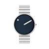 Picto - Navy Blue Scheibe mit Stahlarmband aus Stahl - 40 mm*