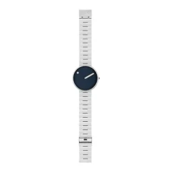 Picto - Navy Blue Scheibe mit Stahlarmband aus Stahl - 40 mm*