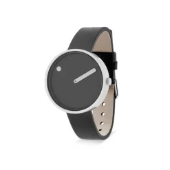 Picto - Thunder grey Zifferblatt mit grauem Lederband 40 mm