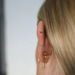 Piercingschmuck - PIERCE52 Labret-Piercing rosa Topas 14kt. gold