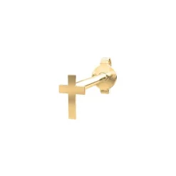 Piercingschmuck - PIERCE52 Ohrring Kreuz 14kt. Gold