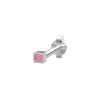 Piercingschmuck - PIERCE52 Ohrring rosa Topas Silber