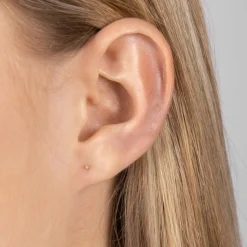 Piercingschmuck - Pierce52, Ohrring aus 14kt. Gold mit Diamant