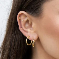 Piercingschmuck - PIERCE52 Ohrring Kreuz 14kt. Gold