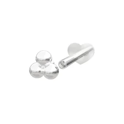 Piercingschmuck - Pierce52, Rhod. Silber, Labret-Piercing mit 3 Kugeln