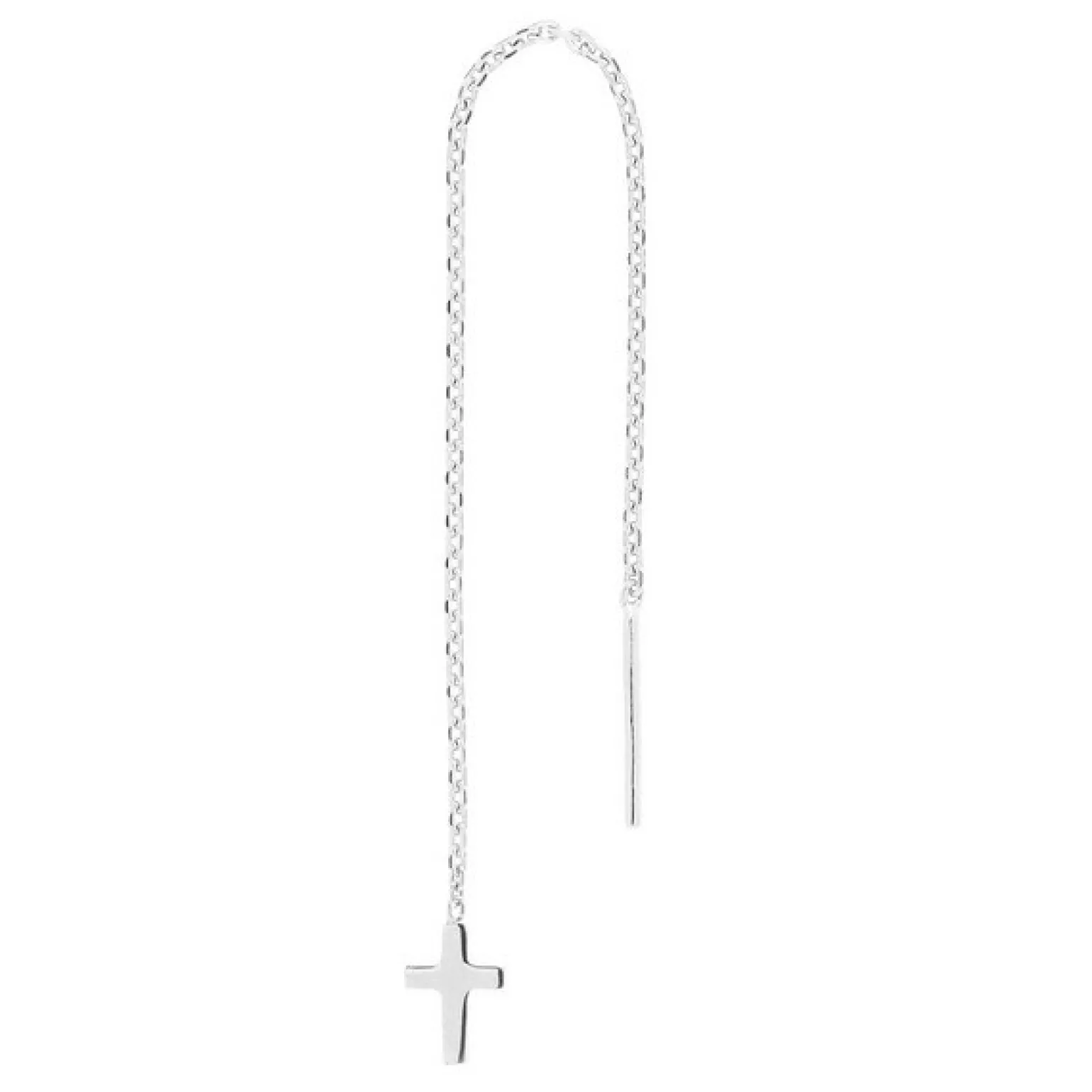 Piercing-Schmuck - Pierce52, silberner Kreuz-Ohrring