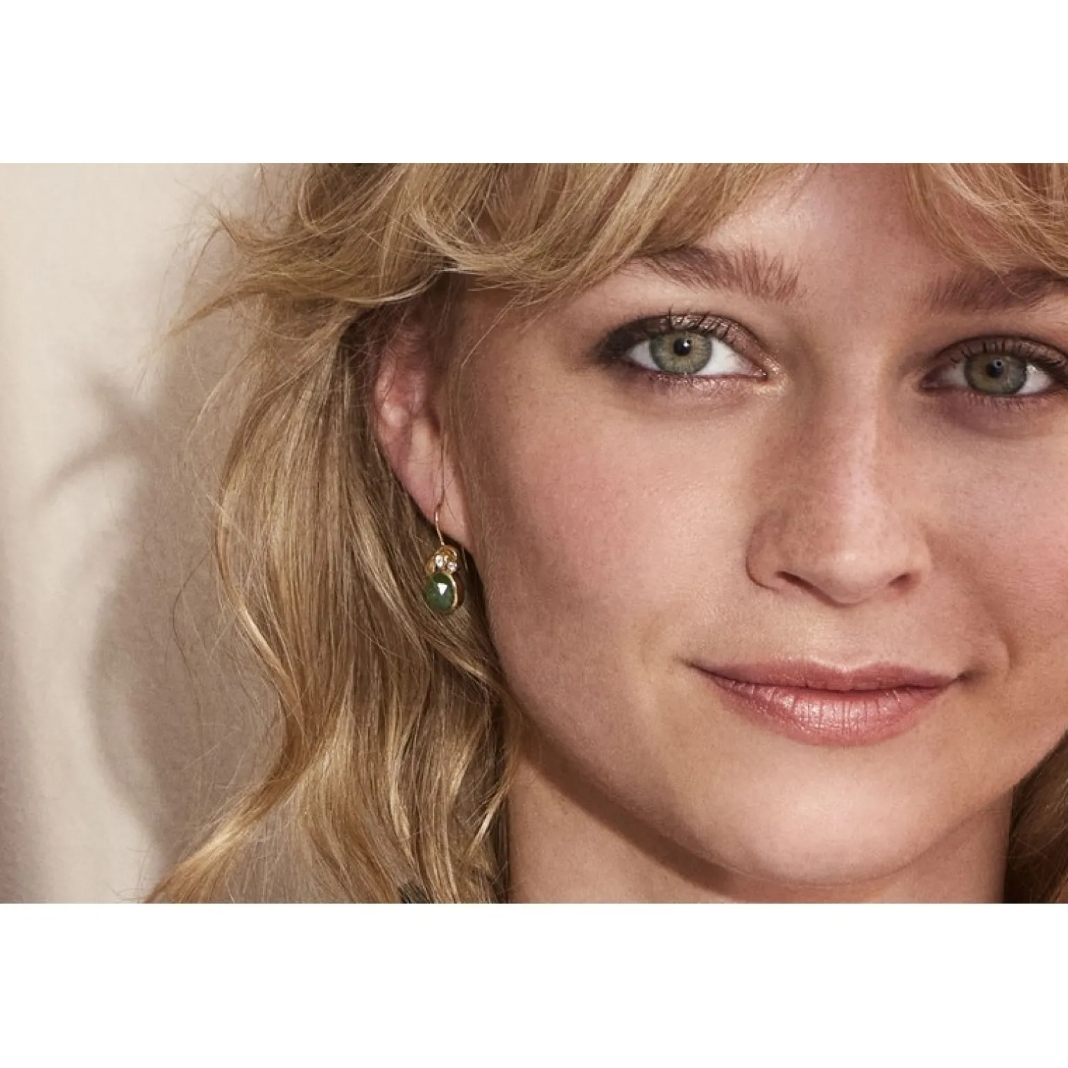 Rabinovich - Bliss-Ohrringe vergoldete m. Serpentin und zirkonia