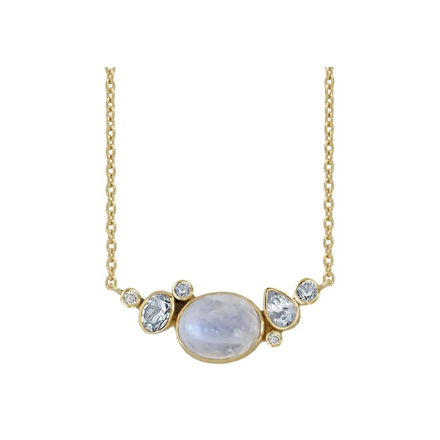 Rabinovich - Blue Moon Collier aus vergoldetem Silber mit Mondstein