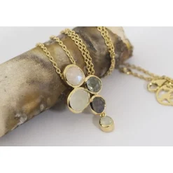 Rabinovich - Ocean Crush Halskette vergoldete m. Naturstein