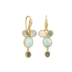 Rabinovich - Ocean Crush Ohrringe vergoldete mit Natursteinen