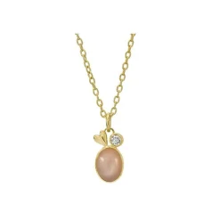 Rabinovich - Peachy Love Halskette aus 14 Karat Gold mit Mondstein