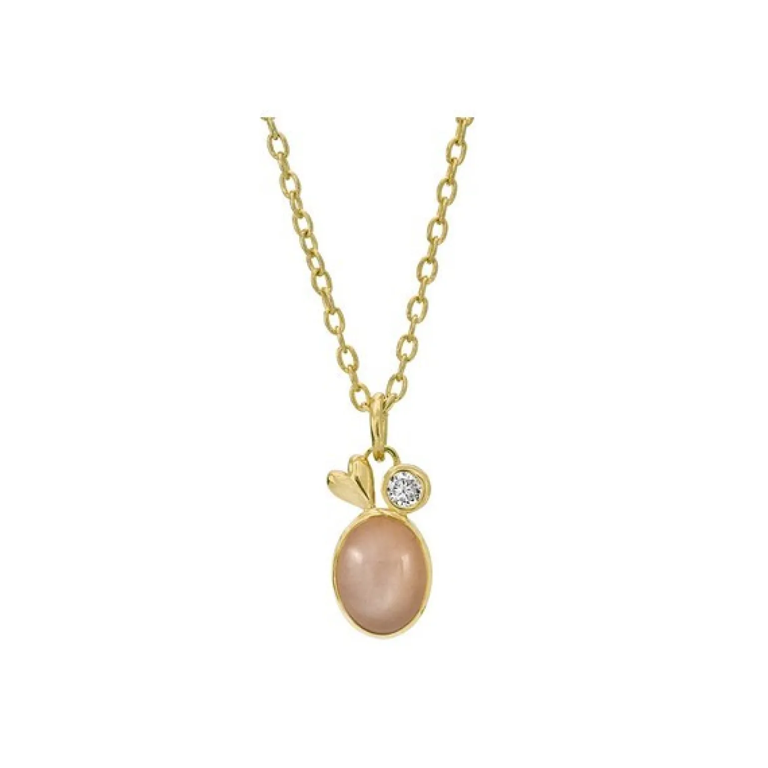 Rabinovich - Peachy Love Halskette aus 14 Karat Gold mit Mondstein