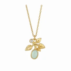 Rabinovich - Vitality Halskette aus vergoldete silber m Chalcedon