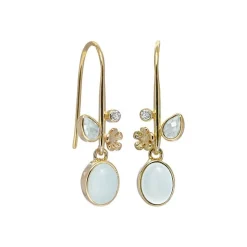 Rabinovich Forest Lake Ohrring in Vergoldeter Silber mit blauem Stein