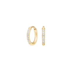 Reines Titan Nickelfreie hoops in vergoldete Titan mit zirkonia 10mm