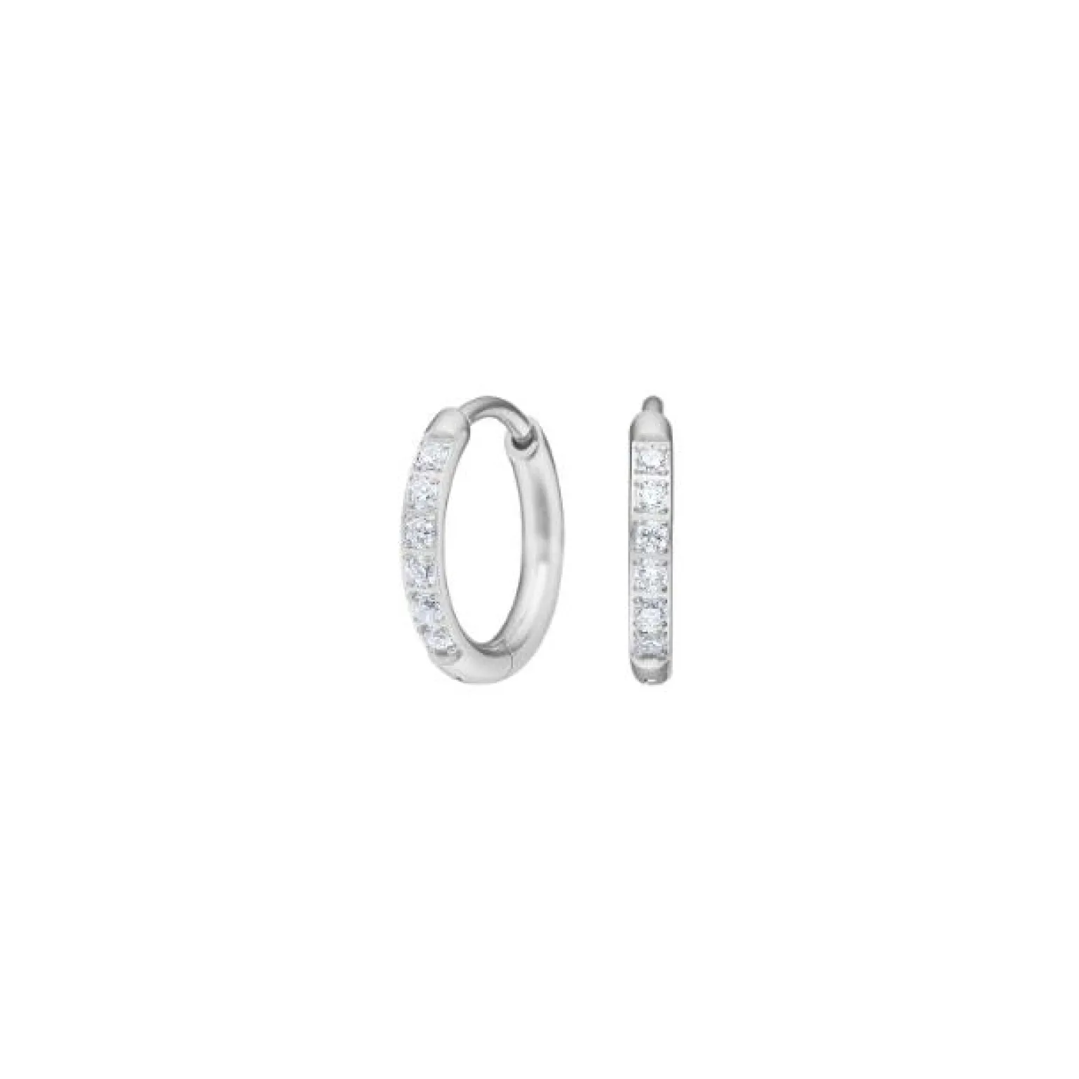 Reines Titan Nickelfreie hoops in Titan mit zirkonia 10mm