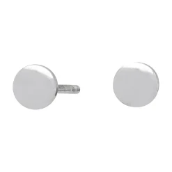 Rhodinierte Silberohrringe rund 4-6 mm