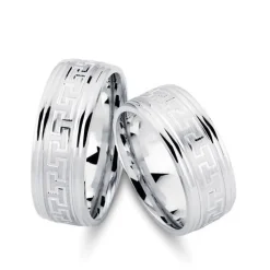 Rhodinierte Silberringe mit einzigartiger Struktur