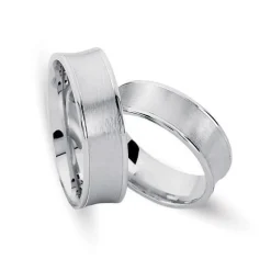 Rhodinierte Silberringe mit mattierter Oberfläche