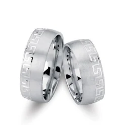 Rhodinierte Silberringe mit einzigartiger Struktur