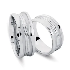 Rhodinierte Silberringe mit einzigartiger Struktur