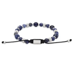 Rico's armband in Stahl mit Sodalith