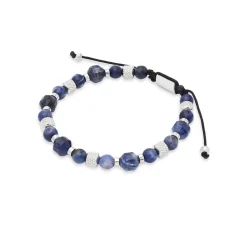 Rico's armband in Stahl mit Sodalith