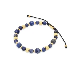 Rico's armband in vergoldete Stahl mit Sodalith